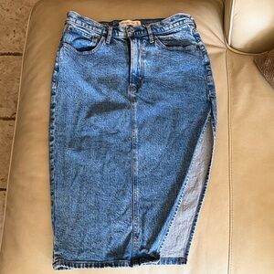 Abercrombie & Fitch Asymmetrical Blue Denim Skirt